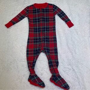 Old Navy Kids Plaid Footie in Red, Green and Blue